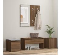3120202 vidaXL Ensemble de meubles de couloir Chêne marron Bois d'ingénierie