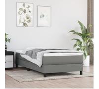 Vidaxl Cadre De Lit Gris Foncé 100 X 200 Cm Tissu Gris