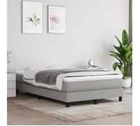 Cadre de lit sans matelas gris clair 120x200 cm tissu