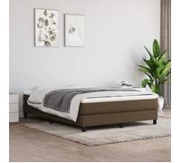 vidaXL Cadre de lit Marron foncé 140x190 cm Tissu 3120511