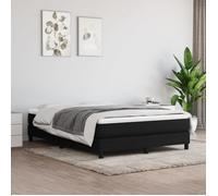 Cadre de lit sans matelas noir 140x200 cm tissu