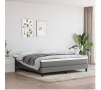 vidaXL Cadre de lit Gris foncé 160 x 200 cm Tissu 3120525