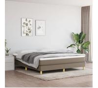 3120626 vidaXL Sommier à ressorts de lit Taupe 160x200 cm Tissu
