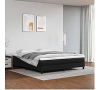 3120712 vidaXL Sommier à ressorts de lit Noir 180x200 cm Similicuir