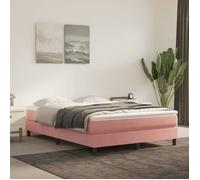 3120771 vidaXL Sommier à ressorts de lit Rose 140x190 cm Velours