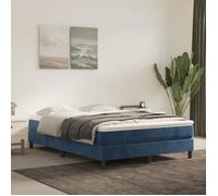Vidaxl Cadre De Lit Bleu Foncé 140x200 Cm Velours Bleu