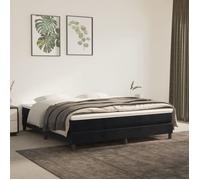 3120780 vidaXL Sommier à ressorts de lit Noir 160x200 cm Velours
