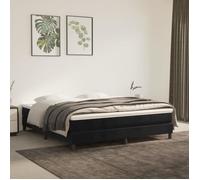 3120786 vidaXL Sommier à ressorts de lit Noir 180x200 cm Velours