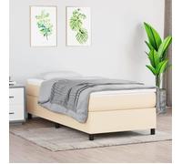 Vidaxl Cadre De Lit Crème 90x190 Cm Tissu