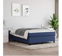 3120868 vidaXL Sommier à ressorts de lit Bleu 140x200 cm Tissu