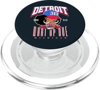 313 Code régional Detroit Afro Swag | What Up Doe PopSockets PopGrip pour MagSafe