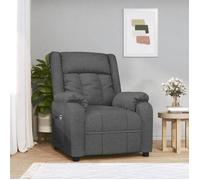 vidaXL Fauteuil inclinable électrique en tissu Gris foncé