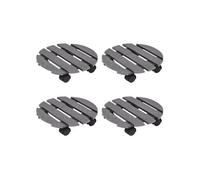 3143924 Chariots à plantes 4 pcs Gris Ø30x7,5 cm WPC