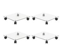 Vidaxl Supports Roulants Ã Plantes 4 Pcs 35x35 Cm Carrã© Verre Trempã©