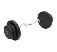 Barre d haltères ondulée avec plaques 60 kg