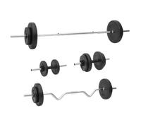 Ensemble D'haltères Et De Barres Avec Plaques 60 Kg Vidaxl Vidaxl