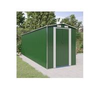 Tuinschuur 192x606x223 cm gegalvaniseerd staal groen3147432