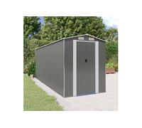 Vidaxl Abri De Jardin Gris Clair 192x606x223 Cm Acier Galvanisé