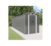 3147445 Abri de jardin Gris clair 192x772x223 cm Acier galvanisé