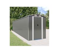 Vidaxl Abri De Jardin Gris Clair 192x938x223 Cm Acier Galvanisé