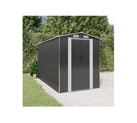Abri de Jardin Anthracite 192x274x223 cm Acier Galvanisé Stockage vidaXL
