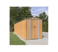 Abri de Jardin Marron Clair 192x938x223 cm Acier Galvanisé Stockage vidaXL