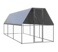 3154372 vidaXL Poulailler d'extérieur 2x6x2 m Acier galvanisé