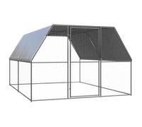 vidaXL Poulailler d'Extérieur 3x4x2 m Acier Galvanisé Cage à Poules Animaux