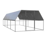 vidaXL Buitenhok voor kippen 3x8x2 m gegalvaniseerd staal3154378 G
