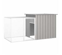 vidaXL Clapier 3155528 Gris – 200 x 91 x 100 cm – Acier galvanisé