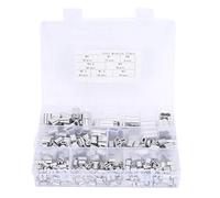 315pcs Aluminum Crimping Loop Sleeve Kit | M1.2 to M6 Hardware Parts | Double Loop Design for Electrical/Automotive/DIY | Oxidation - Protected & Organized Storage