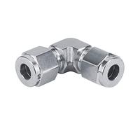 316 Stainless Steel Tube Connector | Quick Connect High Pressure Water Pipe Fittings | Protective Elbow Nut for Oil/Gas/Industrial Use | 1.6cm OD, 0.75cm ID