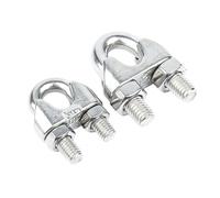 316 Stainless Steel Wire Rope Clamp Assortment M2 to M20 U-Bolt Cable Clips High Strength Crimping Clamps for Rigging(M10)