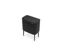 Brabantia Poubelle Bo Touch Bin 316067 3 x 11 L Acier inoxydable Noir mat
