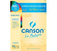 [3164] CANSON Pochette de 8 Feuilles Papier dessin Mi-Teintes 160g A3 couleur...