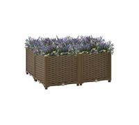 VidaXL 316525 pot à fleurs Polypropylène (PP) Marron Marron