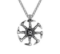 316L En Acier Inoxydable Kolovrat Svarog Dieu Pendentif Slavic Païen Collier Femmes Hommes Vintage Rétro Punk Bijoux
