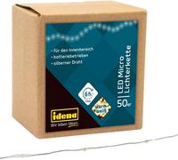 31825 - Micro-Chaîne Lumineuse À 50 LED En Blanc Chaud, Avec Minuterie De 6 Heur