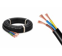 3183Y Câble Flexible 3 Core Noir - Isolé PVC Secteur Flex (3G Electrical Flex, Longueur de Coupe) 0.75mm