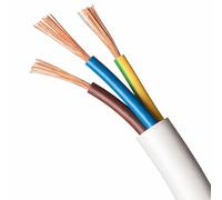 3183Y Câble flexible à 3 conducteurs en PVC isolé (3G Electric Flex, longueur de coupe) 1,0 mm