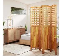 vidaXL Cloison de séparation 4 panneaux 162x2x180 cm Bois d'acacia Marron