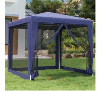 vidaXL Tente de fête avec 4 parois latérales en maille Bleu 2,5x2,5 m