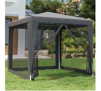 Tente de fête 4 parois latérales en maille Anthracite vidaXL 2.5x2.5 m Anthracite G