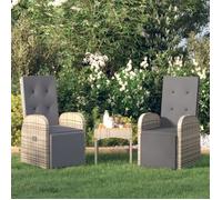 Chaises Inclinables et Coussins Siège Meuble Intérieur Résine Tressée vidaXL