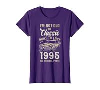 31e Anniversaire Né en 1995 Voiture de Collection T-Shirt, Femme, Violet, XS