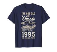 31e Anniversaire Né en 1995 Voiture de Collection T-Shirt, Homme, Bleu Marine, 5XL