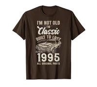 31e Anniversaire Né en 1995 Voiture de Collection T-Shirt, Homme, Marron, S