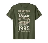 31e Anniversaire Né en 1995 Voiture de Collection T-Shirt, Homme, Olive, M