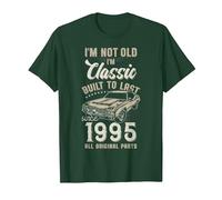 31e Anniversaire Né en 1995 Voiture de Collection T-Shirt, Homme, Vert Forêt, 3XL