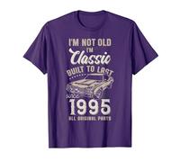 31e Anniversaire Né en 1995 Voiture de Collection T-Shirt, Homme, Violet, S